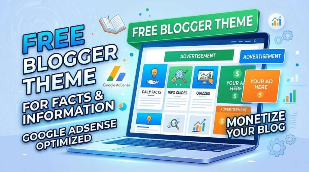 Free Blogger Theme for Google Adsense for Facts and Information
